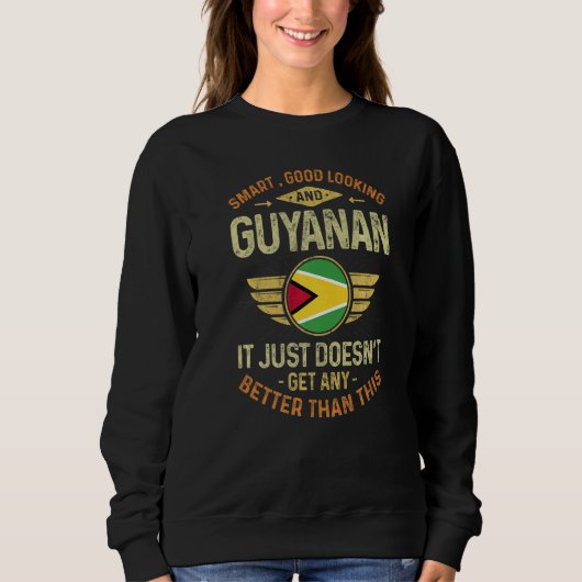 Guyana Flag Proud Guyanese Men & Women   スウェットシャツ (正面)