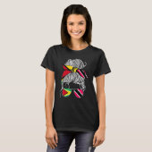 Guyana Flag Trinidad&Tobago Grown Women Girl Count Tシャツ (正面フル)