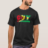 Guyana GUY Guyane Outfit with Flag Tシャツ (正面)
