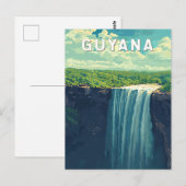Guyana Illustration Travel Art Vintage ポストカード (正面/裏面)