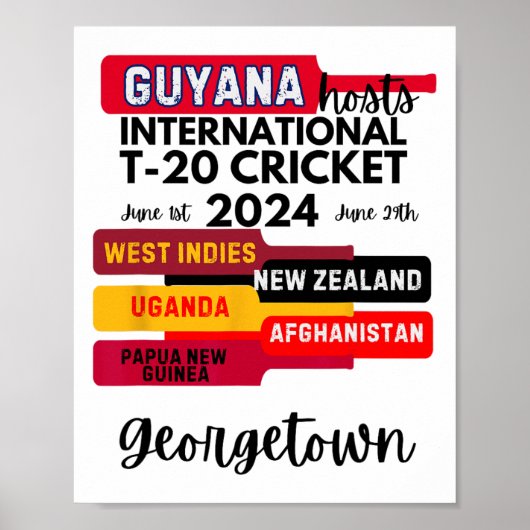 Guyana T-20 International Cricket ポスター (正面)
