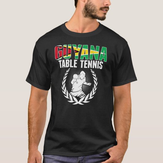 Guyana Table Tennis  Guyanese Ping Pong Team Suppo Tシャツ (正面)