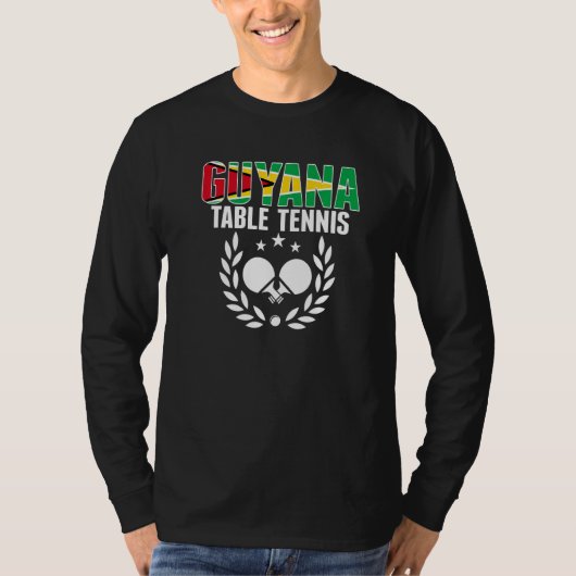 Guyana Table Tennis  Guyanese Ping Pong Team Suppo Tシャツ (正面)