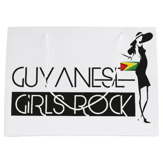 Guyanese女の子のギフトバッグ ラージペーパーバッグ (正面)