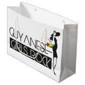 Guyanese女の子のギフトバッグ ラージペーパーバッグ (正面アングル)