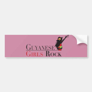 Guyanese女の子の石のバンパーステッカー バンパーステッカー