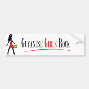 Guyanese女の子の石のバンパーステッカー バンパーステッカー