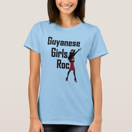 Guyanese女の子の石の穀物の上 Tシャツ (正面)