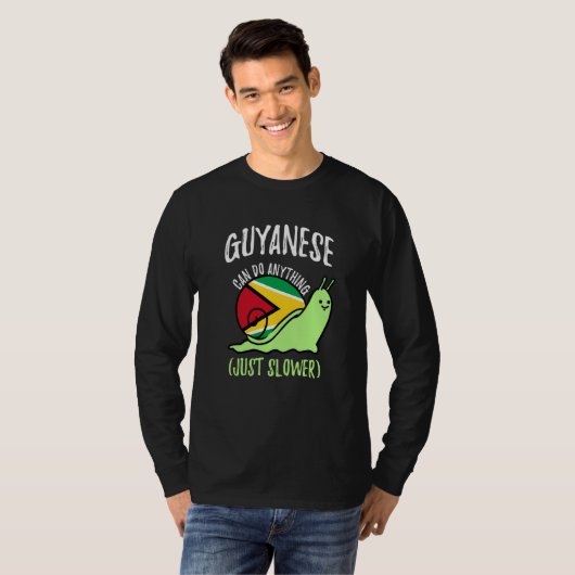 Guyanese Can Do Anything Just Slower Guyana Tシャツ (正面フル)