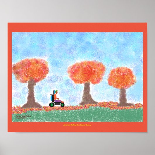 Guy's クール in Autumn転が leavesposter ポスター (正面)