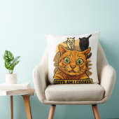 Guys Am I Cooked? Funny Cat Meme Panic Reaction クッション (椅子)