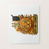 Guys Am I Cooked? Funny Cat Meme Panic Reaction ジグソーパズル (縦)