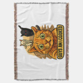 Guys Am I Cooked? Funny Cat Meme Panic Reaction スローブランケット (正面縦)