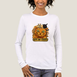 Guys Am I Cooked? Funny Cat Meme Panic Reaction トライブレンドＴシャツ