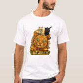 Guys Am I Cooked? Funny Cat Meme Panic Reaction Tシャツ (正面)