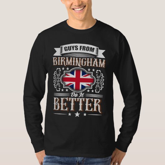 Guys from BIRMINGHAM do it better Uk Union flag Tシャツ (正面)