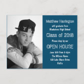 Guys High School卒業写真招待状 インビテーションポストカード (正面)