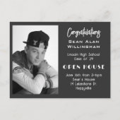 Guys High School Graduation 2 Photo招待状 インビテーションポストカード (正面)