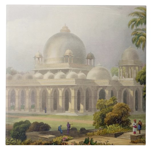 GuzeratのMehmoodabadのRoza、か墓の タイル (正面)