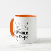 Guzheng選手ランニングに気を取られやすいの犬 マグカップ (正面左)