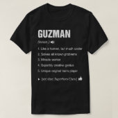 Guzman Name Definition Retro Family Funny  Tシャツ (デザイン正面)