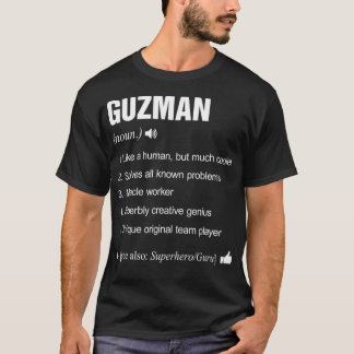 Guzman Name Definition Retro Family Funny  Tシャツ
