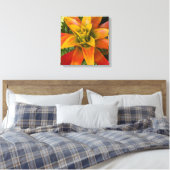 Guzmania Bromeliad Plant Floral キャンバスプリント (インサイチュ (寝室))