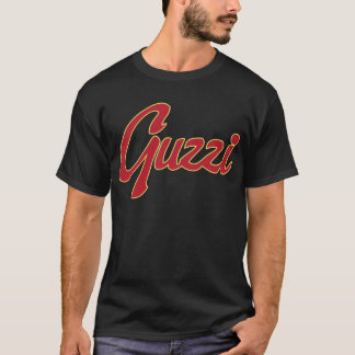 Guzziのクラシックなステッチの原稿 Tシャツ