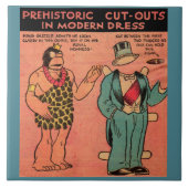 Guzzle 30年代の漫画の洞窟人の紙の人形王 タイル (正面)