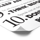 GWの礼儀作法ポスター ポスター (角)