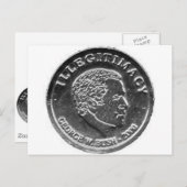 GWブッシュ銀盗難選挙コインポストカード ポストカード (正面/裏面)
