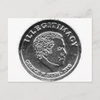 GWブッシュ銀盗難選挙コインポストカード ポストカード