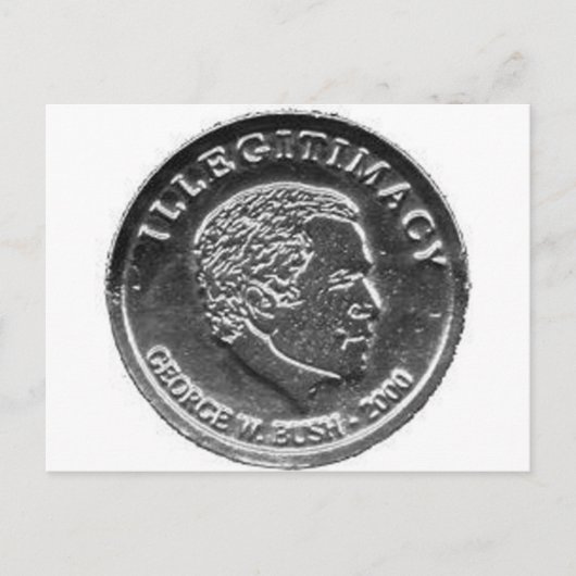 GWブッシュ銀盗難選挙コインポストカード ポストカード (正面)