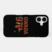 Gwada 971 MADRAS - Fierté Guadeloupéenne Î iPhone 16ケース (裏面横)