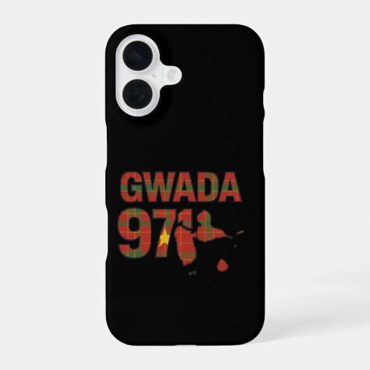 Gwada 971 MADRAS - Fierté Guadeloupéenne Î iPhone 16ケース (裏面)