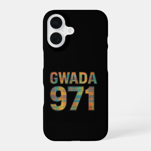Gwada 971 Madras - Fierté Guadeloupéenne iPhone 16ケース (裏面)