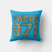 GWADA 971 Madras Vibrant – Fierté Guadeloupéenne クッション (裏面)