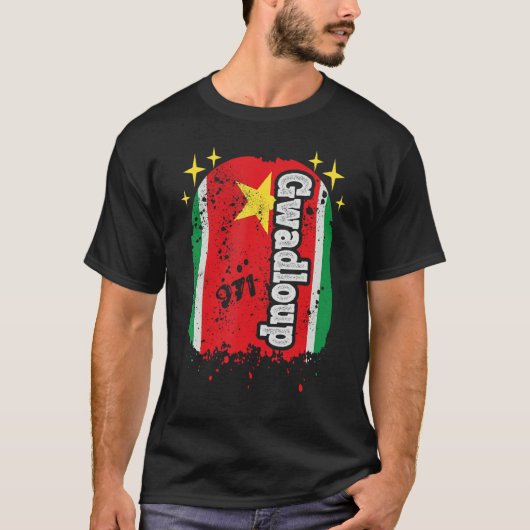 Gwadloup 971 Guadeloupe Gwada Flag  Idea Tシャツ (正面)