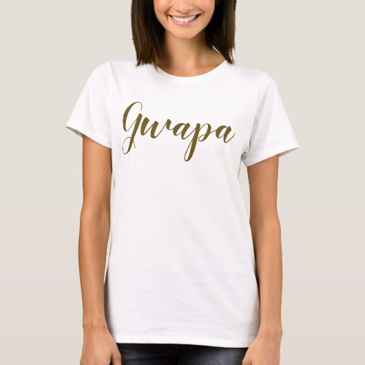 Gwapa_金ゴールド Tシャツ (正面)