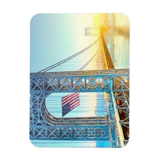 GWBコネクティングフォートリーNJとマンハッタンNYPlus マグネット (縦)