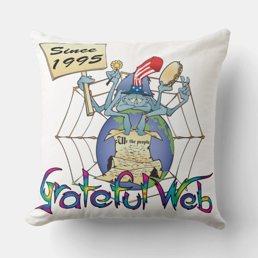 Gweb Spy Dye Throw Pillow クッション (正面)