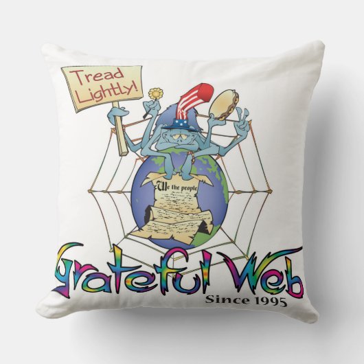 Gweb Spy Dye Throw Pillow クッション (正面)