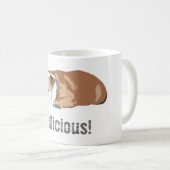 GwenGearのマグの"Bullicious"の英国のブルドッグ コーヒーマグカップ (正面右)