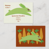 Gwennie The Bun:ニンジン付きグエン 名刺 (正面/裏面)