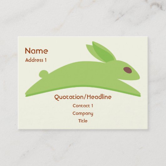 Gwennie The Bun:ニンジン付きグエン 名刺 (正面)