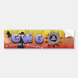 GWG – ガンバンパーのステッカー付き女の子 バンパーステッカー