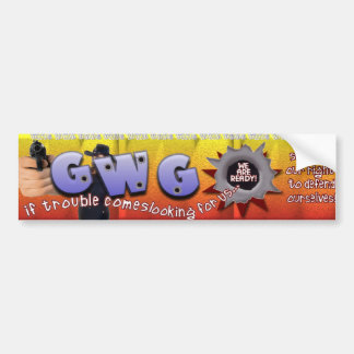 GWG – ガンバンパーのステッカー付き女の子 バンパーステッカー