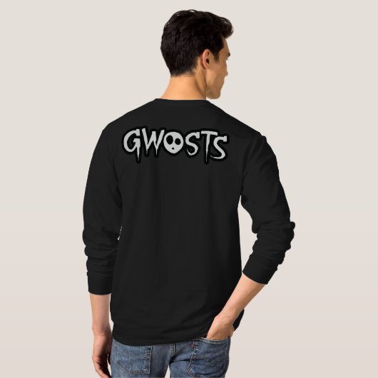 Gwosts Flames Men's Long Sleeve Tシャツ (裏面フル)
