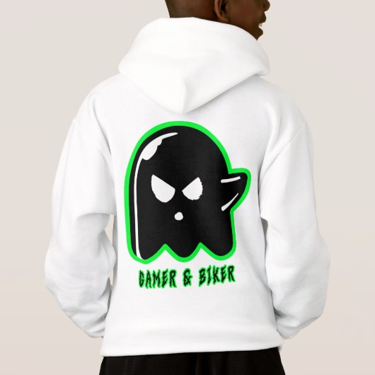 Gwosts Gamer & Biker Kid's Hoodie (裏面)
