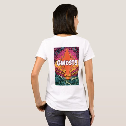 Gwosts Psychedelic Women's T-Shirt Tシャツ (裏面フル)